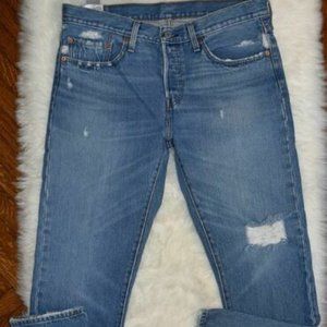 Levi's jeans womens 31x28 501 T tapered button fly